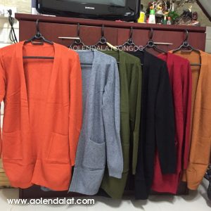 Áo khoác len dáng dài cho nữ