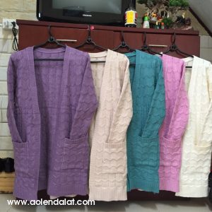 Áo khoác len dáng dài kiểu Hàn Quốc