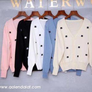 Áo khoác len dệt hình con cú