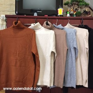 Áo len dệt kim cổ lọ cho nam