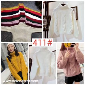 Áo len cổ lọ quấn thừng