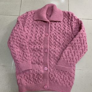 Áo đan tay cổ bẻ