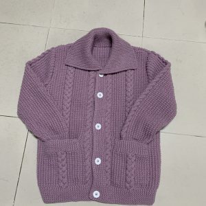 Áo len đan tay màu tím môn