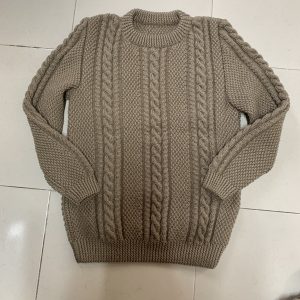 Áo len đan tay cổ tròn cho nam